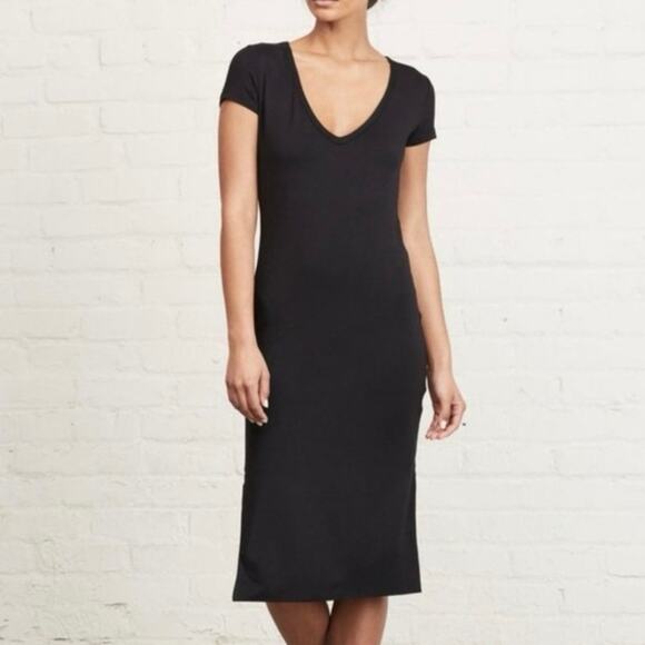 3 FOR $50! 🎁 AMOUR VERT Black Miley Softest Dream Knit Midi T-Shirt Dres… - Picture 7 of 7